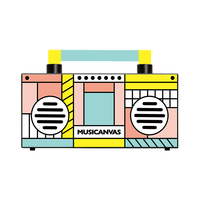 MUSICANVAS Mini-孟菲斯 音箱 (薄荷蓝)