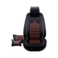 BOLISH 布雷什 五座四季通用汽车坐垫夏季凉垫全包围皮革汽车座垫座套车椅垫车内饰品全皮革豪华款黑咖色