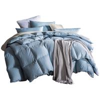 斯诺曼（snowman）子母被 95%白鹅绒羽绒被 暖气空调四季被 加厚组合1+1被芯 蓝色 200*230cm 350g+800g