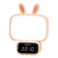 公牛（BULL）萌兔小夜灯氛围灯三档调色无极调光三档定时无线遥控插电时钟款