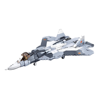 快乐小鲁班飞 武装直升飞机模型 B0108 F117隐形轰炸机 209片