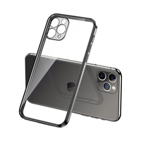 PISEN 品胜 苹果11P MAX手机壳防摔电镀魔方保护壳iphone11 Pro max保护套防摔全包镜头电镀边框硅胶软壳 经典黑