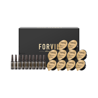 PLUS会员：FORVIL 鱼子酱精华发膜免蒸套装修护滋养护发环保10只装(18g*10)