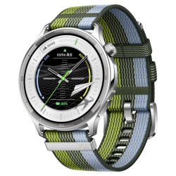 OPPO Watch S 智能手表 44.98mm 银色 不锈钢表壳 跃动绿茵 编织表带（北斗、GPS）