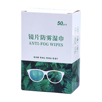 RNRN 防雾擦眼镜湿巾纸一次性眼镜布眼睛手机屏幕相机镜头清洁眼镜布 2盒(100片)值装