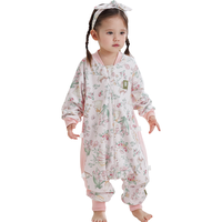 威尔贝鲁（WELLBER）恒温睡袋婴幼儿1-3岁蚕丝睡衣秋冬儿童宝宝防踢被厚夹棉