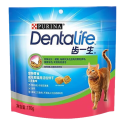 齿一生 猫咪洁齿零食 三文鱼味170g Dentalife减少牙结石小饼干成猫