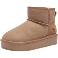 骆驼女鞋2025冬季雪地靴女款加绒保暖厚底短靴子加厚东北棉鞋