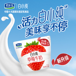 君乐宝 白小纯草莓味牛奶 220ml*12袋