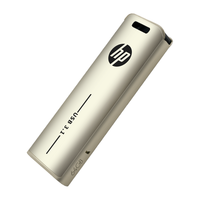 HP 惠普 优盘大容量USB3.1高速u盘手机电脑两用车载u盘学生办公  香槟金色128G+硅胶指环圈+TYPE-C转接头2.0