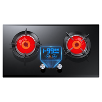 红日（RedSun）红外线燃气灶 钢化玻璃家用定时双灶 台式嵌入式多种开孔 猛火煤气灶EM608B 68%高热效率猛火省气 液化气