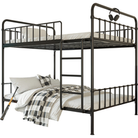 天坛家具 TIANTAN铁艺床上下床高低床公寓铁架子床学生双人床家用高低铁床 铁艺床 1.2*2.0m