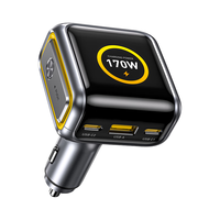 Aohi奥海170W智能Ai动画屏车载充电器PD3.1 140W点烟器快充头汽车充电转换器 UFCS协议