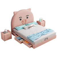 奈高NG（NAIGAO）现代简约创意轻奢学生床储物高箱抽屉网红卡通十二生肖猪款1.5米