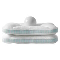 梦特娇（MONTAGUT）抗菌针织立体颈椎枕家用睡眠枕头枕芯云朵枕低枕一对装45*70cm 