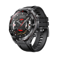 华为 HUAWEI WATCH Ultimate 2 非凡探索 苍穹黑 黑色非晶锆表壳 黑色氟橡胶表带