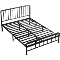 中伟铁艺床现代简约公寓床宿舍单人床欧式黑色铁床2000*1800mm升级款