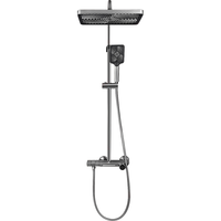 潜水艇（Submarine）枪灰色恒温花洒家用钢琴按键飞瀑流霞淋浴器智能数显增压花洒套装 钢琴键三功能花洒HS8506H