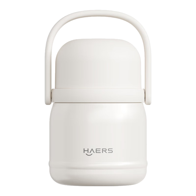HAERS 闷焖烧杯壶316食品级焖烧罐便携式保温饭盒不锈钢婴儿辅食汤壶 白色750ml