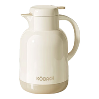 KÖBACH 康巴赫 乐享家用大容量热水瓶玻璃内胆暖水壶办公室保温壶1.3L白色