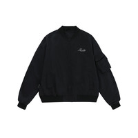 BJHG 不计后果美式飞行员夹克外套男秋季潮牌高街宽松休闲痞帅棒球服女 深空黑 2XL