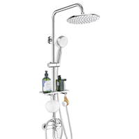 家韵（jiayun）淋浴花洒套装全套暗装式淋雨增压花洒卫浴恒温 304不锈钢顶喷 JD快递豪华款圆形四档八英寸