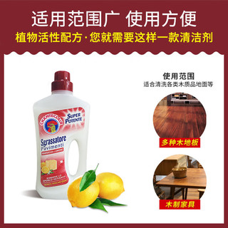 大公鸡管家（CHANTE CLAIR） 意大利 地板清洁剂强力去污家用实木复合地板瓷砖清洗剂 柠檬香*2+白苔香*1