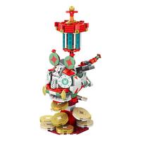 积木玩具颗粒拼装国潮潮玩手办高砖AREAX万有灵物放空虎