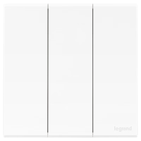 罗格朗开关插座面板 画采系列陶瓷白86型暗装