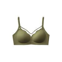 素肌良品 无钢圈聚拢文胸 奶茶肤 S