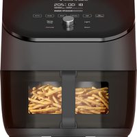 Instant Pot Instant Vortex Plus 带 ClearCook - 5.7 升数字热空气炸锅,黑色,6 合 1 智能程序 - 煎炸、烘焙、烧烤、脱水、预热,大容量-1700 W