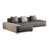 中派沙发 意式极简真皮沙发客厅直排实木简约皮艺沙发