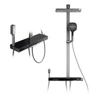 HUIDA 惠达 卫浴家用淋浴花洒套装全铜龙头淋雨屏喷头恒温沐浴器