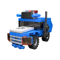 开益 积木拼搭儿童玩具方头仔系列男女孩 特警悍马车 彩袋装