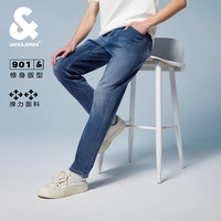 901修身杰克琼斯男装牛仔裤子春季季男士裤弹力裤浅色长裤子 E39中蓝牛仔 180/84A/LR