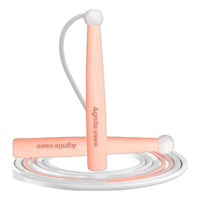 得力（deli）跳绳儿童幼儿园中小竞速考试中考分段式跳绳2.0运动训练 公主粉 2.4m【长度可调】