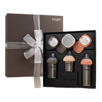 HEGEN海格恩金致全星新生儿奶瓶礼盒婴儿奶嘴防胀气ppsu套装1-6月宝宝 金致全星成长礼盒 1-6个月 ppsu