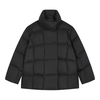 /江南布衣【柠萌软糖】25冬羽绒服H型立领5P0C11120 001/本黑 XS
