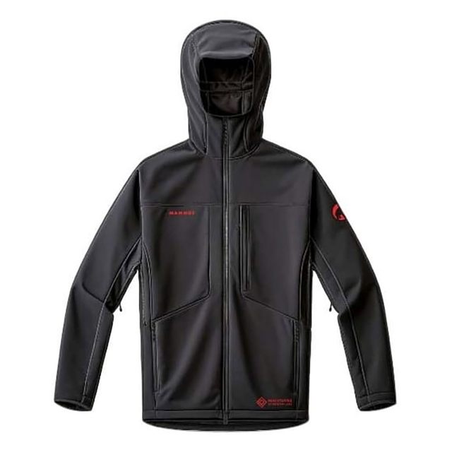 MAMMUT 男式 Ultimate Viii So 连帽夹克 25周年 夹克, 黑色