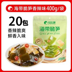 比比赞 海带脆笋小吃零食 香辣味 20包 400g/袋