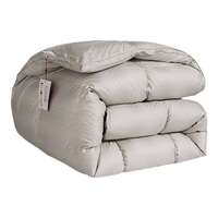 恒源祥 120支纯棉波兰羽绒被95%白鹅绒保暖加厚冬被子抗菌防螨被芯 【波兰鹅绒+抗菌】银灰色 200*230cm【净重5.2斤】加厚