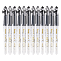 PILOT 百乐 日本百乐（PILOT）金标P500中性笔考试大容量全针管水笔刷题用黑色签字笔水笔手帐笔 12支装/0.5mm