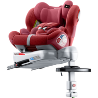 Heekin德国 智能儿童座椅0-12岁汽车用婴儿宝宝360度旋转isofix接口 智能PRO款-烈焰红(舒适)