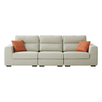 双虎家私 布艺沙发简约现代客厅大小户型组合直排转角乳胶沙发23818 直排-2.75M【扶1+1+扶1+脚踏】 【818A浅沙色标准版】