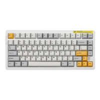 达尔优 A81客制化机械键盘75配列无钢Gasket结构游戏有线USB或三模无线笔记本台式机电竞游戏 晧石白【单模+不支持热插拔+单光】 天空轴V3