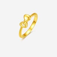 ZHOU LIU FU 周六福 黄金戒指 蝴蝶结定价AE016743 15号 约0.90g