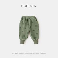 dudujia男童裤子加绒宝宝长裤加厚冬装女童运动裤儿童休闲裤冬季3