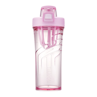 膳魔师（THERMOS）摇摇杯大容量水杯奶昔杯Tritan塑料杯子带刻度TP4086 芋泥粉紫【搅拌格升级】 710ml