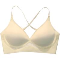 u型美背内衣女小胸聚拢薄款夏季一体背心隐形无痕露背抹胸文胸罩