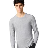 优衣库男装HEATTECH EXTRA WARM混纺圆领T恤 9分袖 9%羊绒 481441 03 灰色 S
